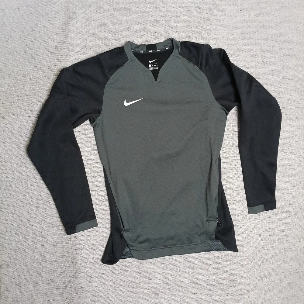 Nike Strike Drill Top Mens XS Olive Green Black Excellent Long Sleeve Pullover